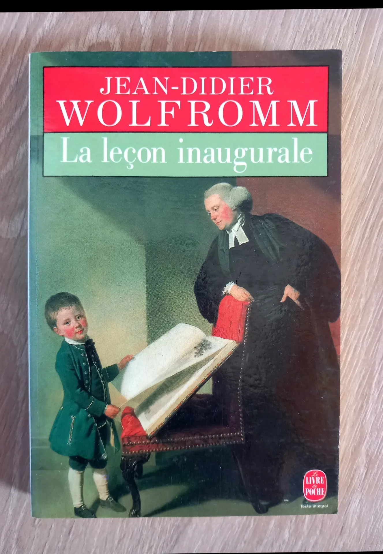 La leçon inaugurale (Jean-Didier Wolfromm)