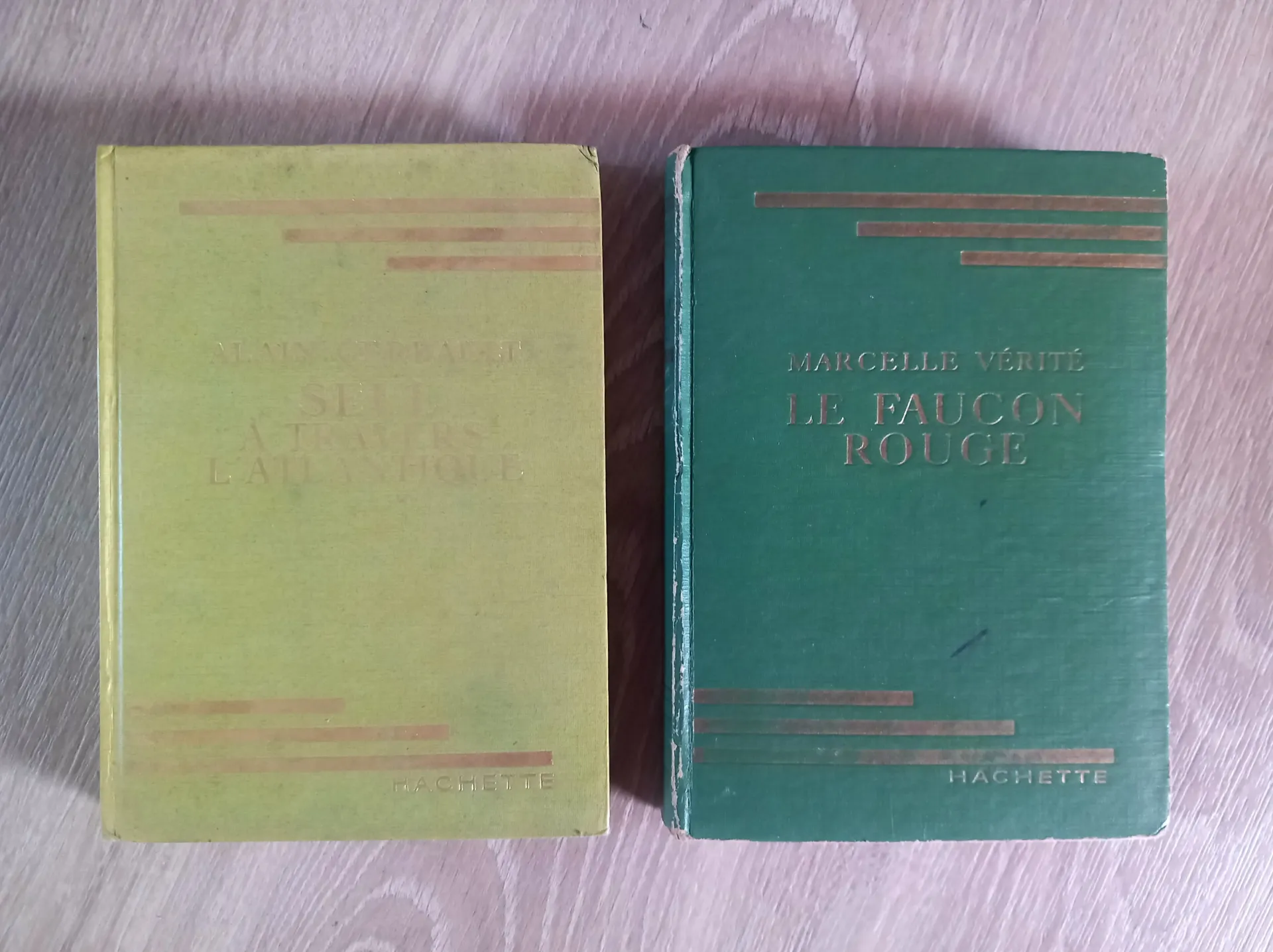 Lot : Le faucon rouge (Marcelle Vérité) + Seul à travers l'Atlantique (Alain Gerbault)