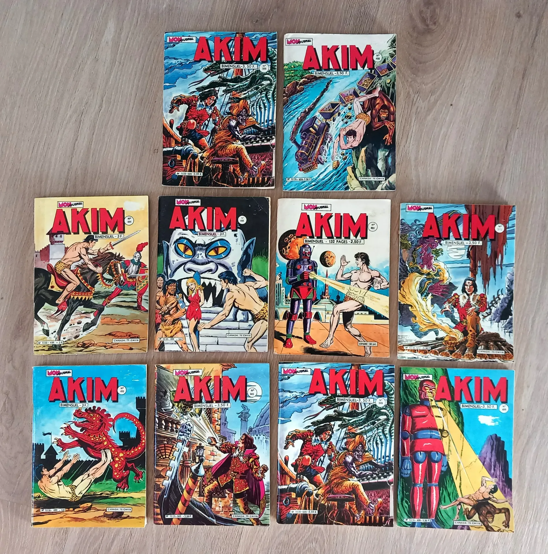 Lot : 10 revues Akim - Bandes dessinées, comics