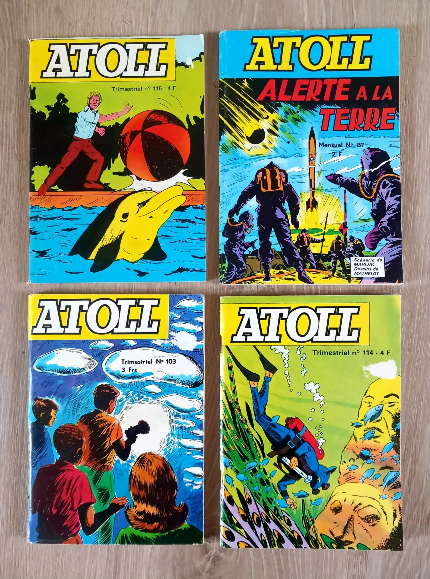Lot : 4 revues Atoll - Bandes dessinées, comics