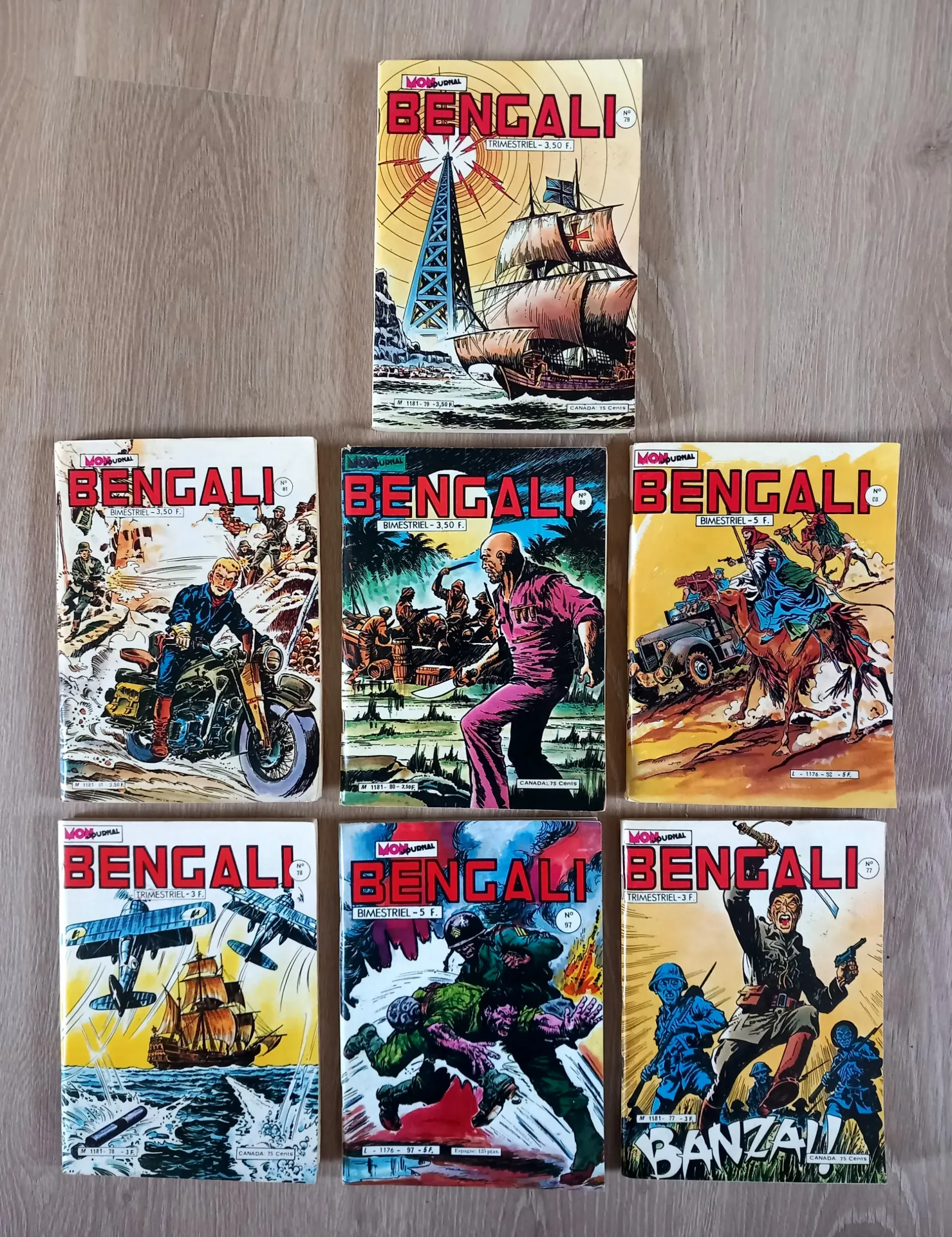 Lot : 7 revues Bengali - Bandes dessinées, comics