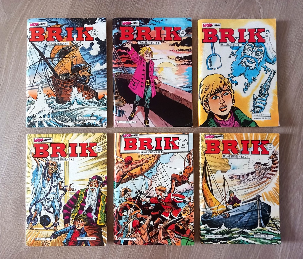 Lot : 6 revues Brik - Bandes dessinées, comics