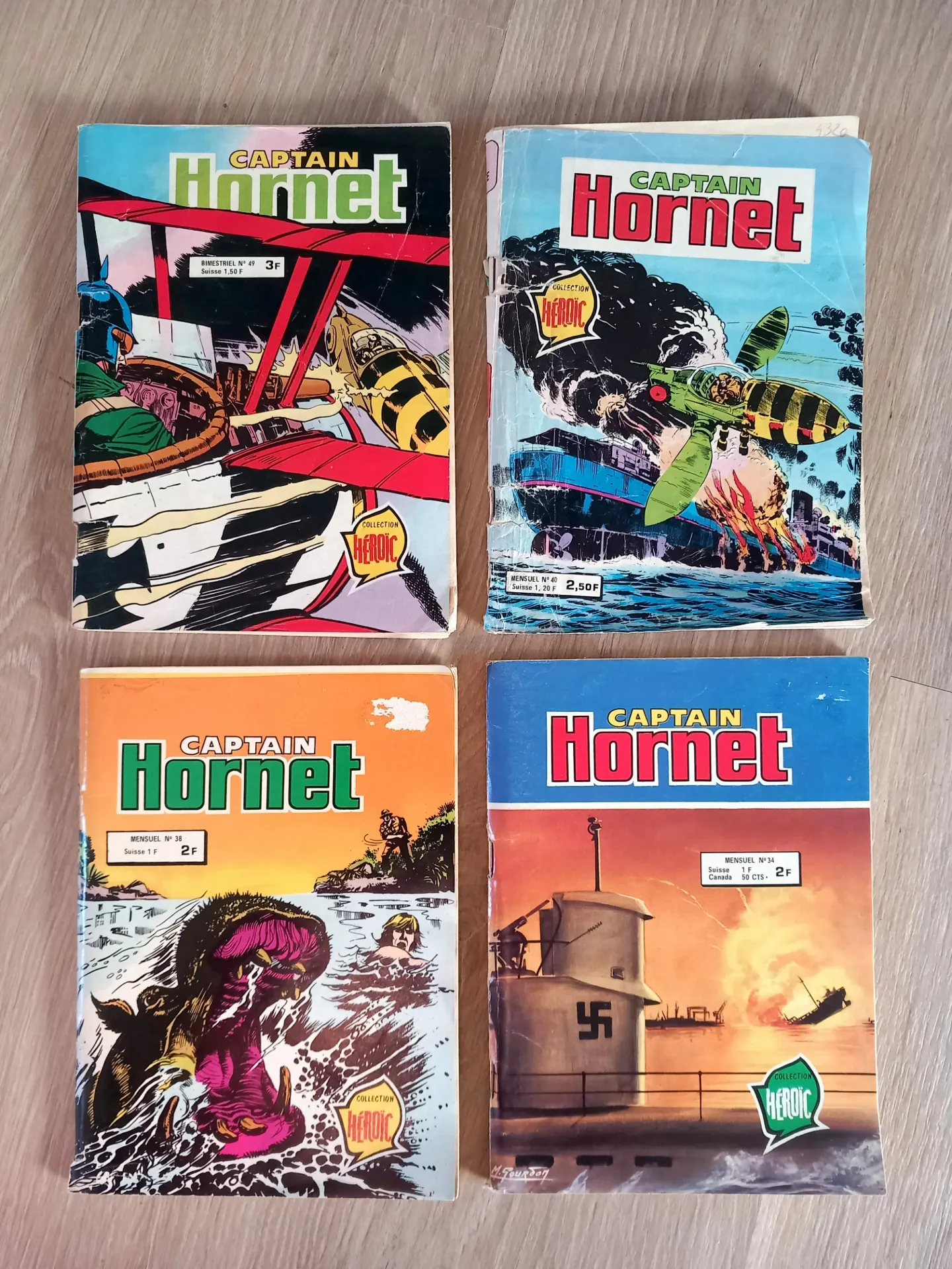 Lot : 4 revues Captain Hornet - Bandes dessinées, comics
