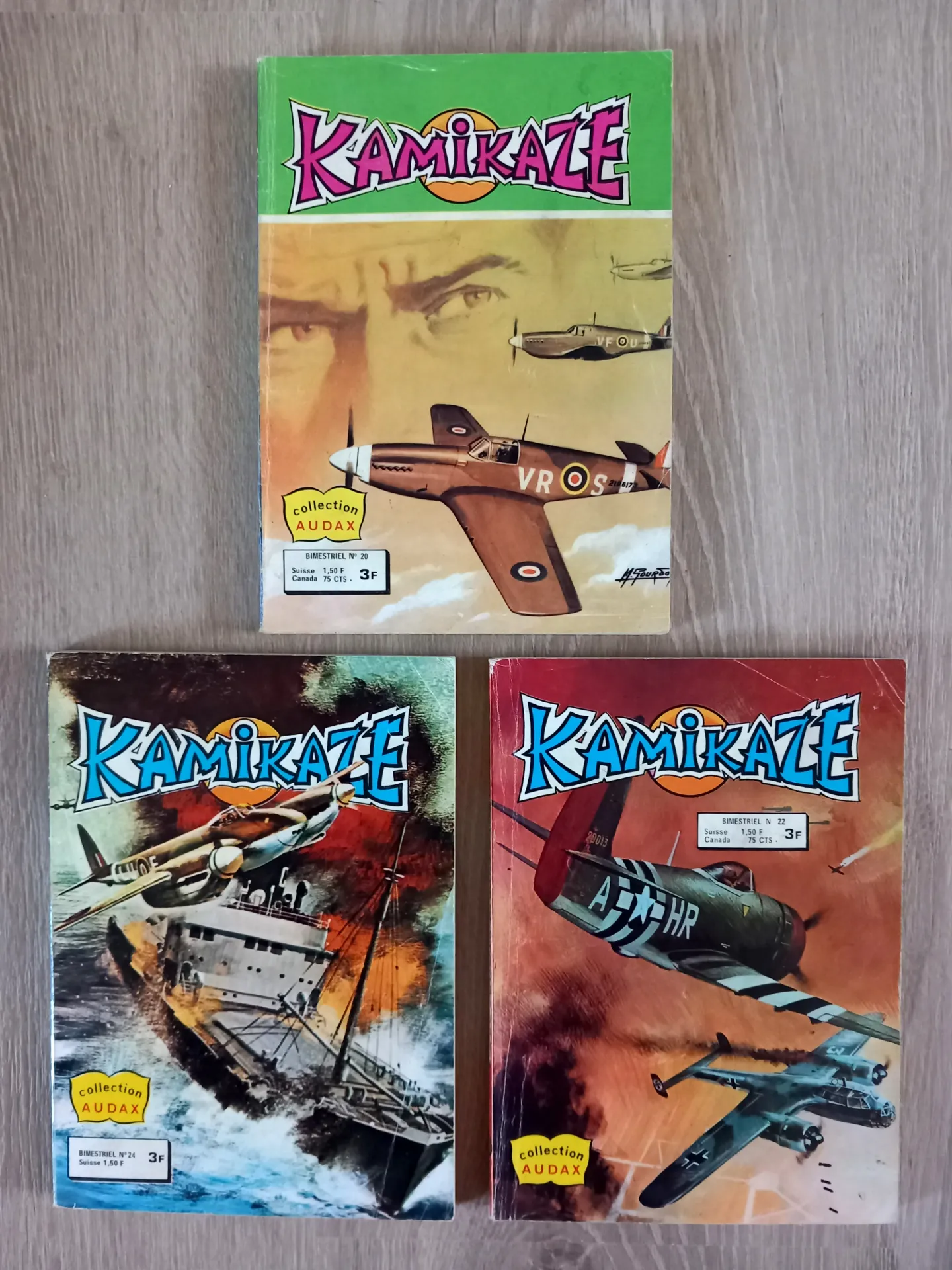 Lot : 3 revues Kamikaze - Bandes dessinées, comics