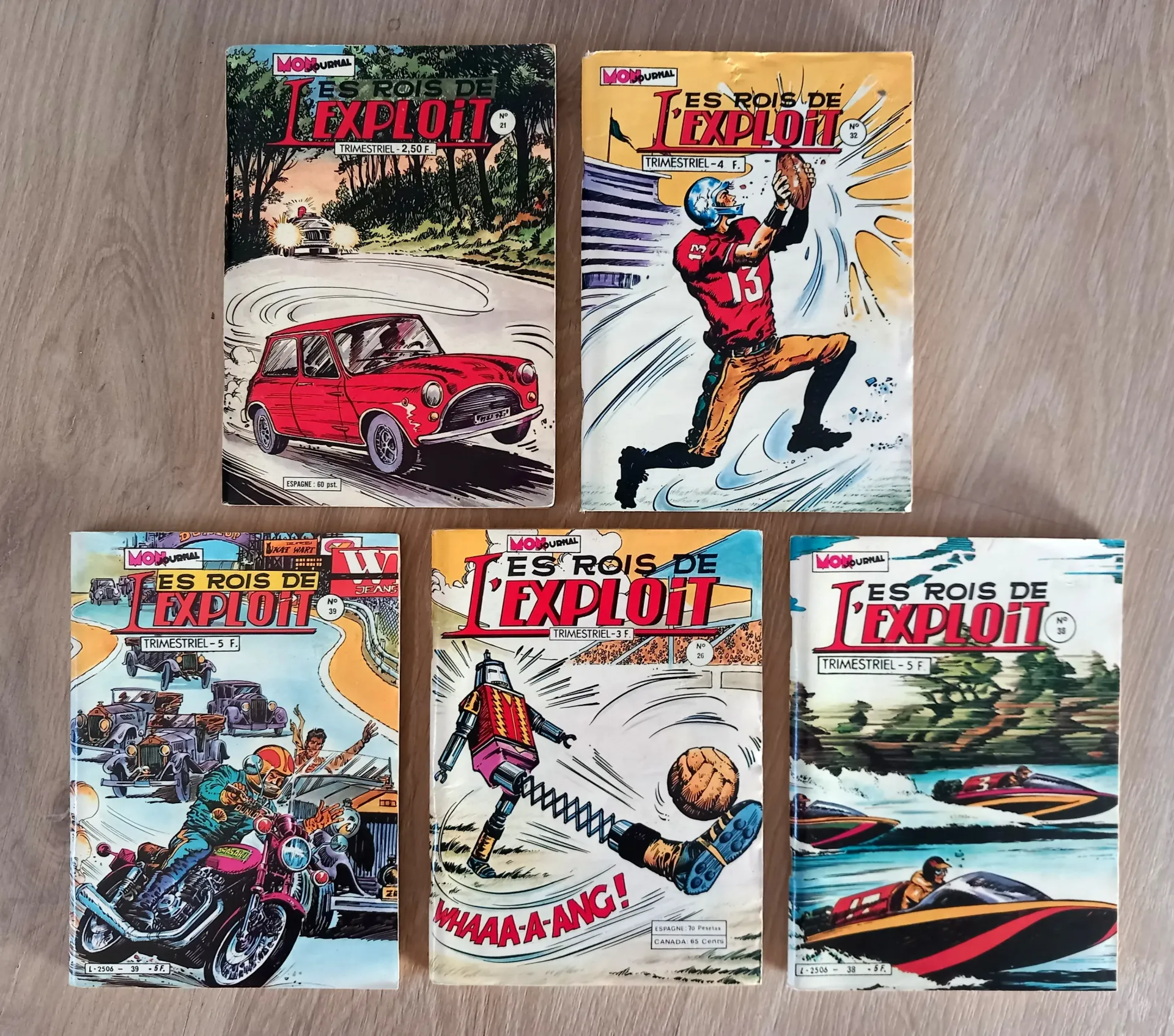 Lot : 5 revues Les Rois de l'Exploit - Bandes dessinées, comics