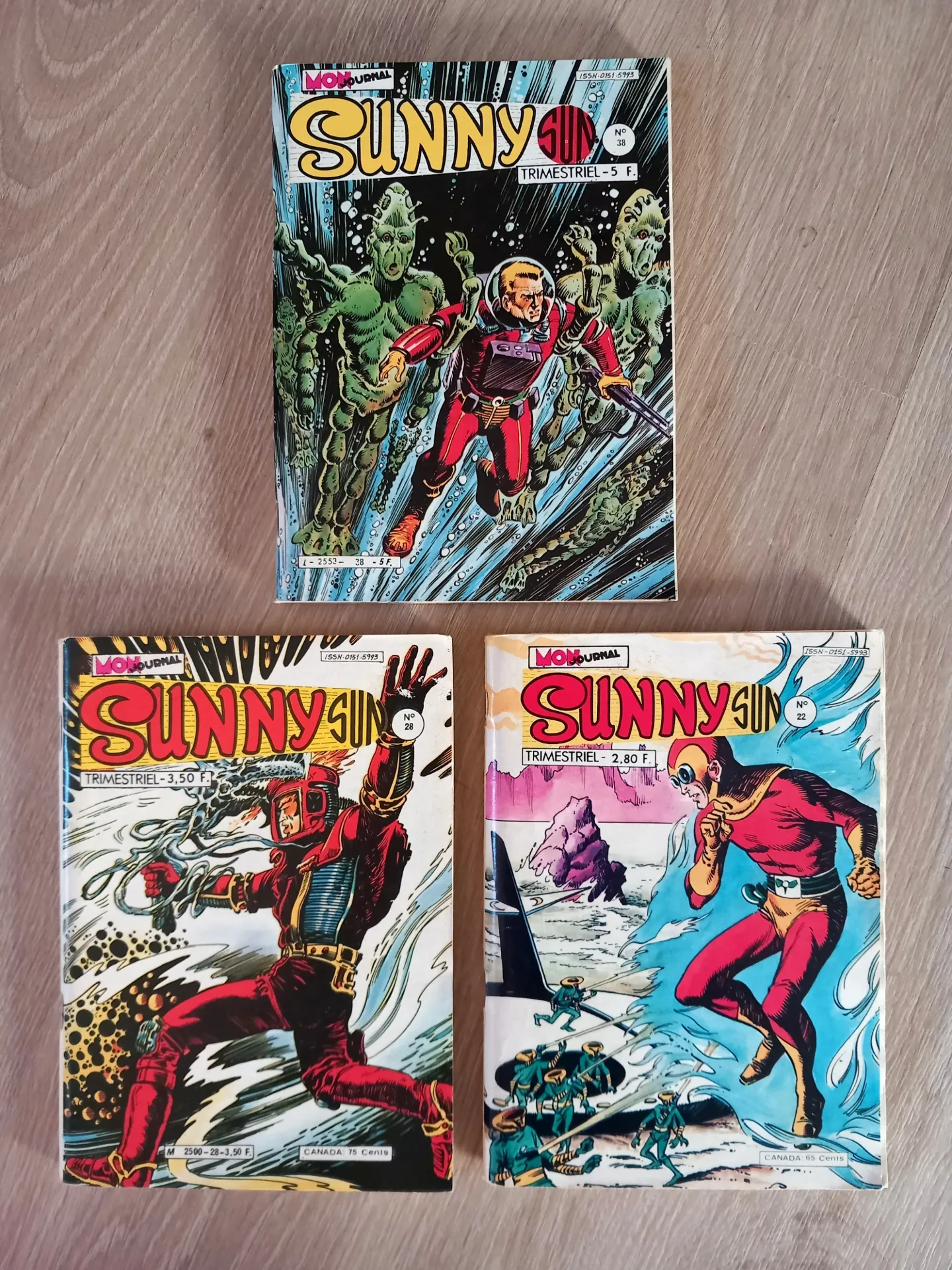 Lot : 3 revues Sunny Sun - Bandes dessinées, comics Science Fiction