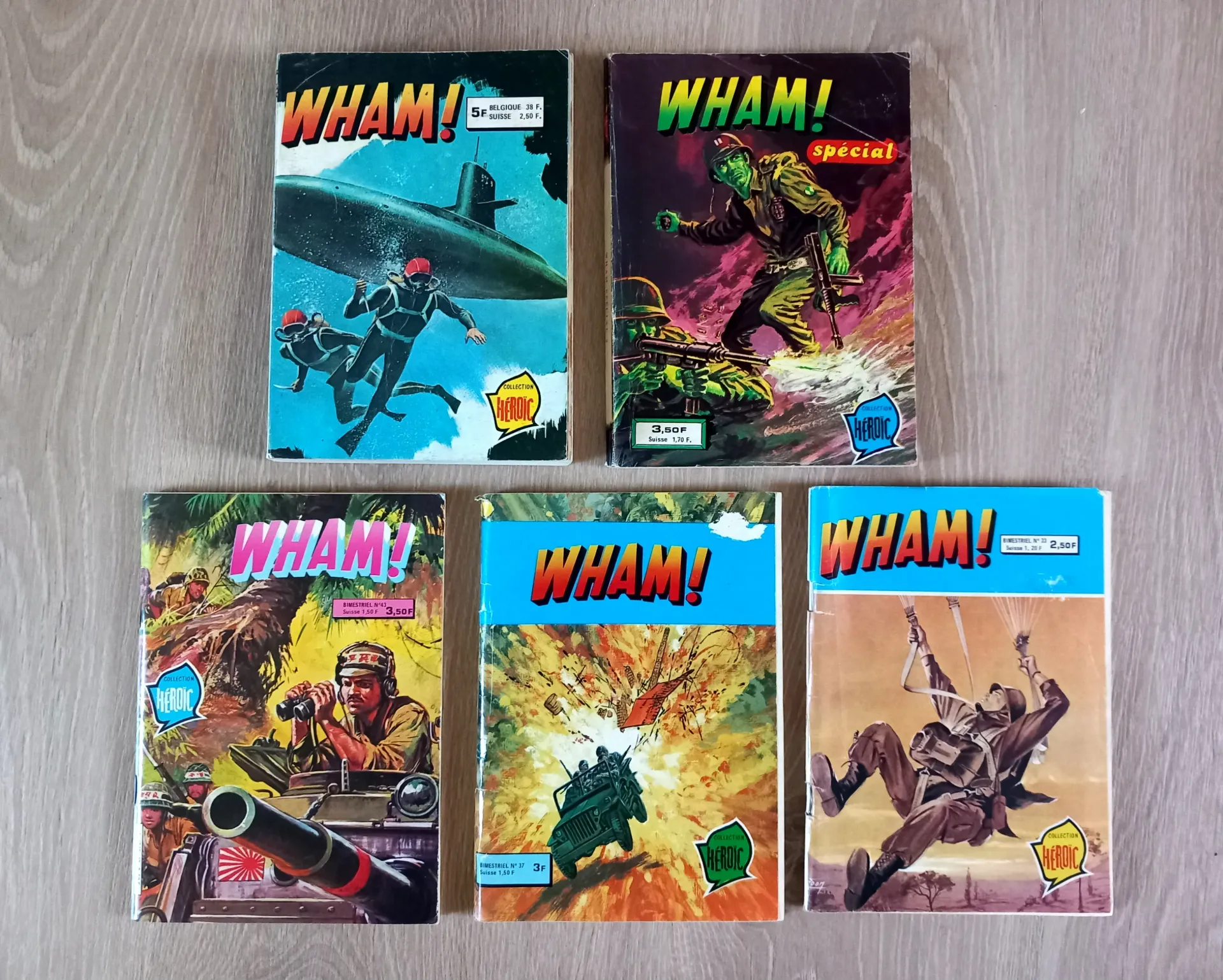 Lot : 5 revues Wham - Bandes dessinées, comics