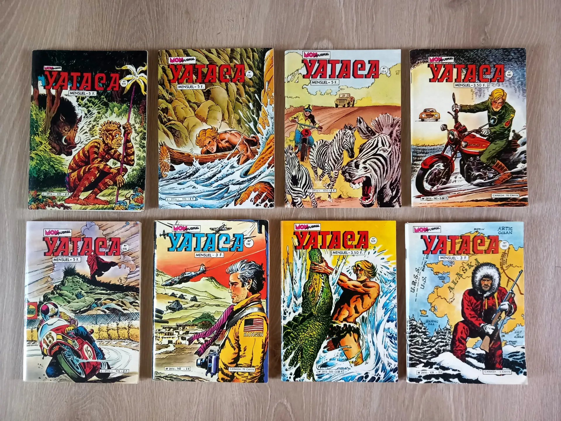 Lot : 8 revues Yataca - Bandes dessinées, comics tarzanide