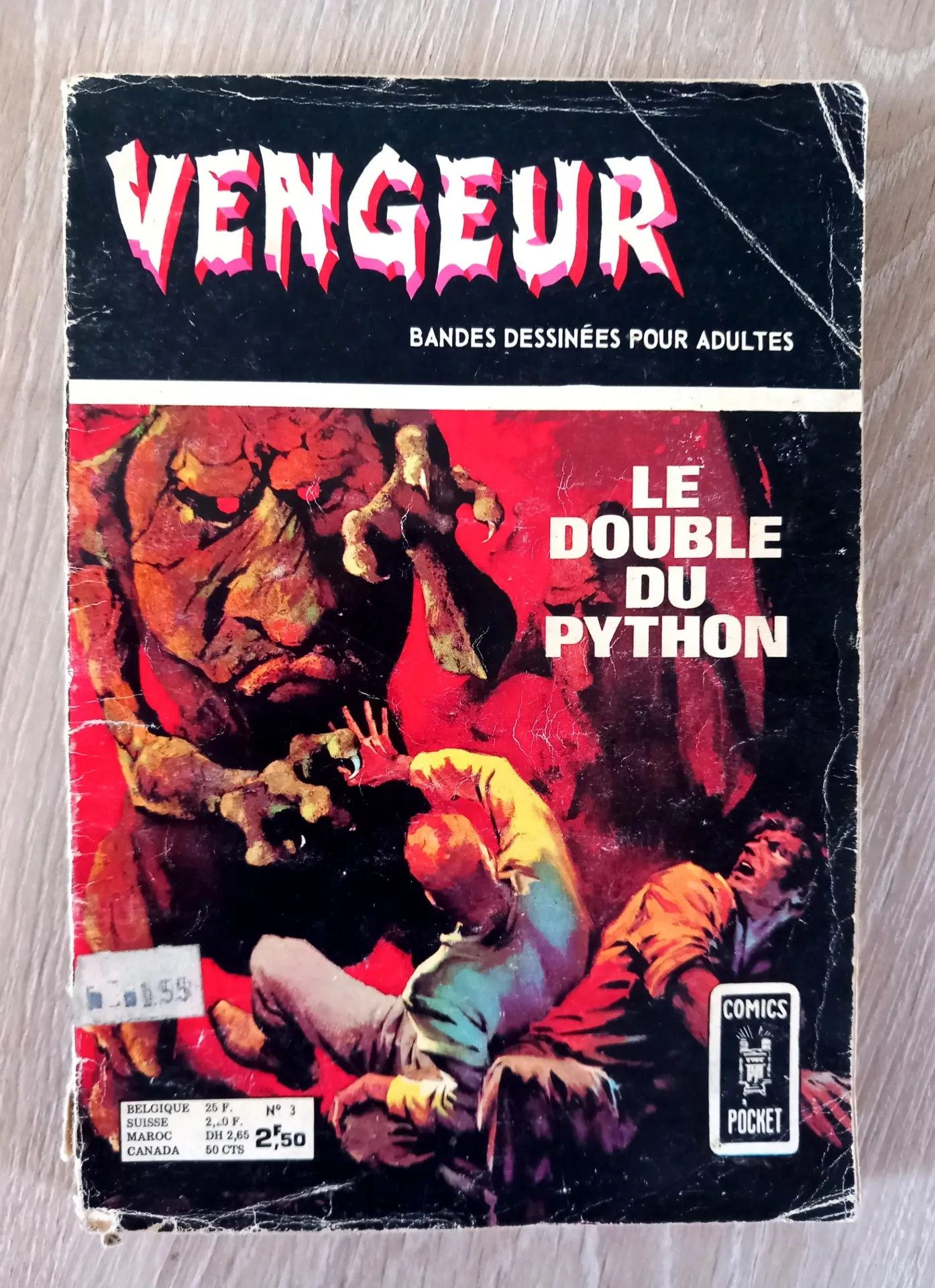 Vengeur : le double du Python N°3 (Comics Pocket, 1972)