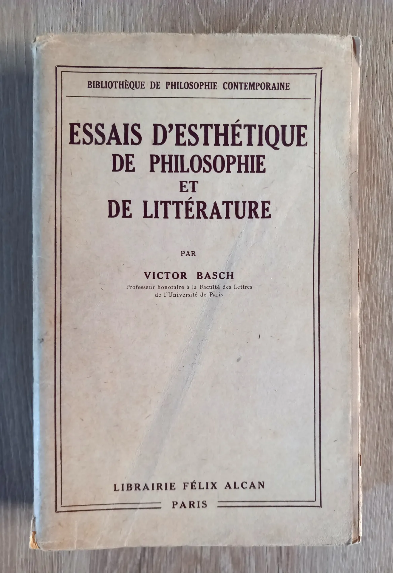 Essais d'esthétique de philosophie et de littérature (Victor Basch)