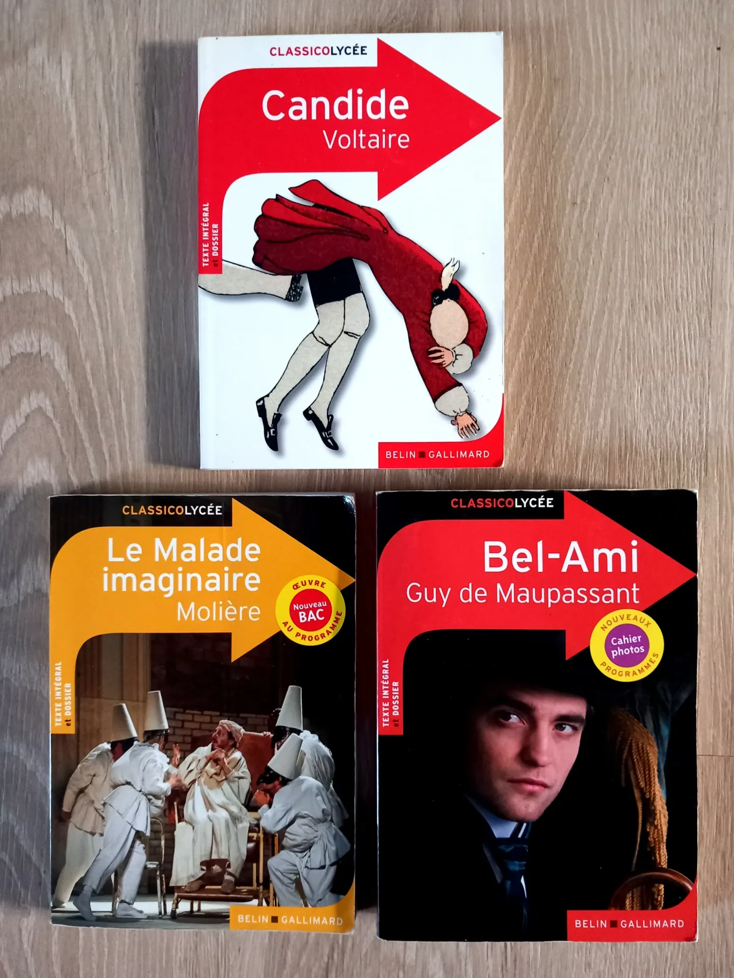 Lot : Candide + Bel-Ami + Le Malade imaginaire (Voltaire, Guy de Maupassant, Molière)