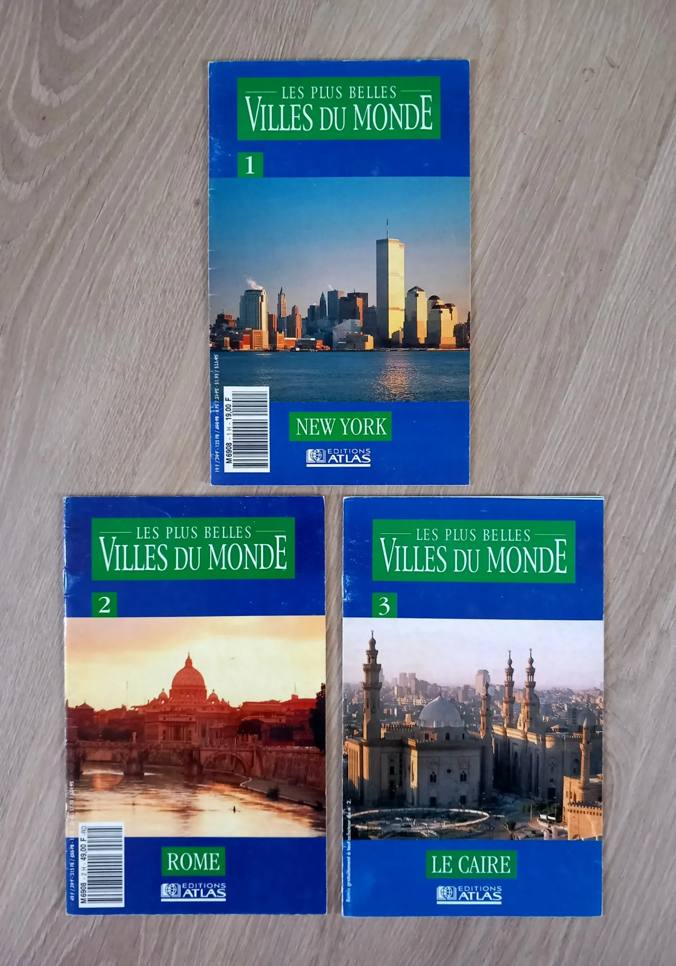3 livrets : Les plus belles villes du monde (New York, Rome, Le Caire)