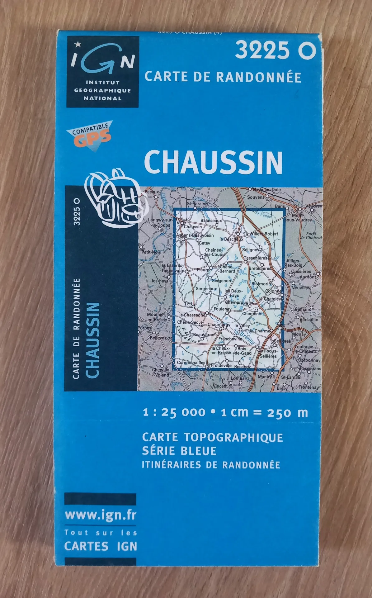 Carte de randonnée IGN - 3225 : Chaussin