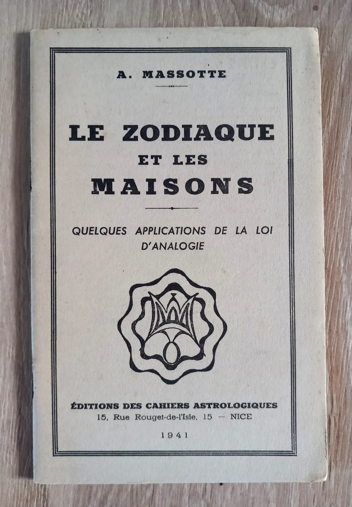 Le zodiaque et les maisons (A. Massotte)