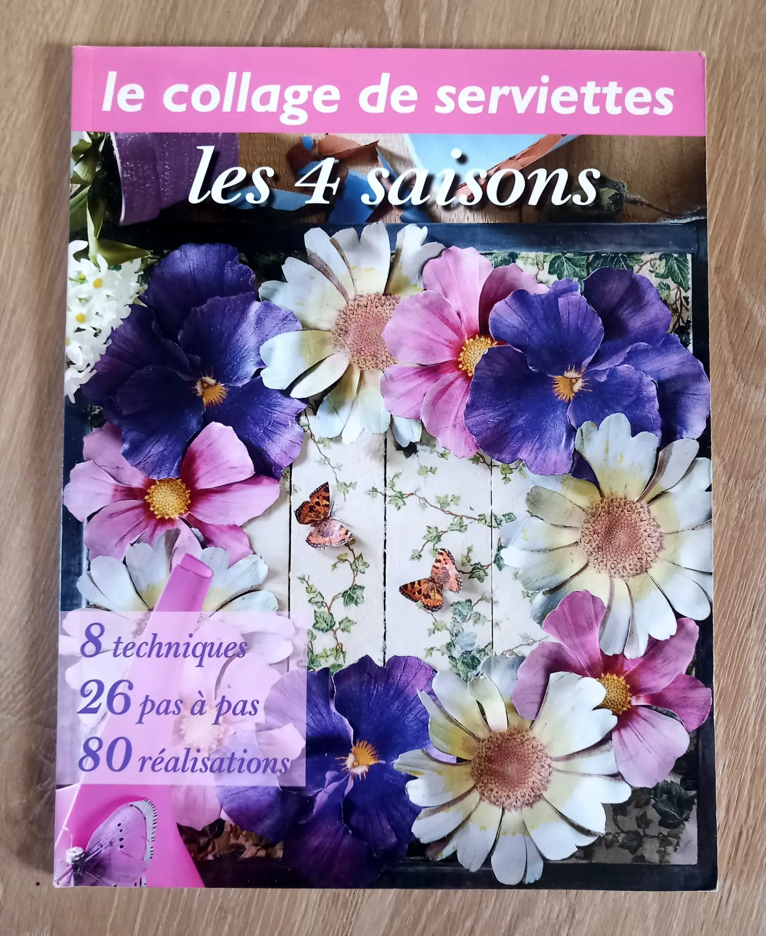 Le collage de serviettes : les 4 saisons