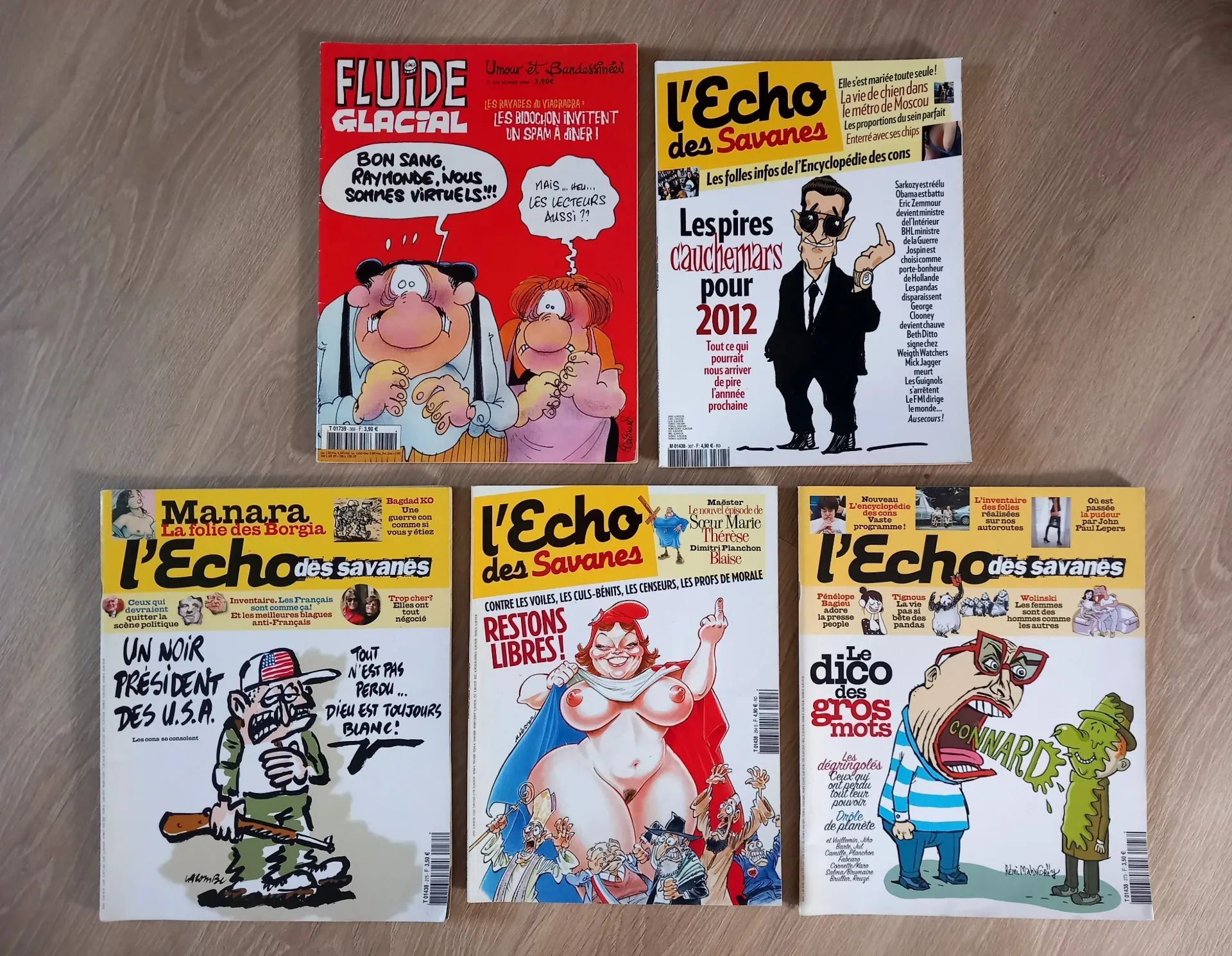 Lot 5 revues : L'Echo des savanes + Fluide Glacial