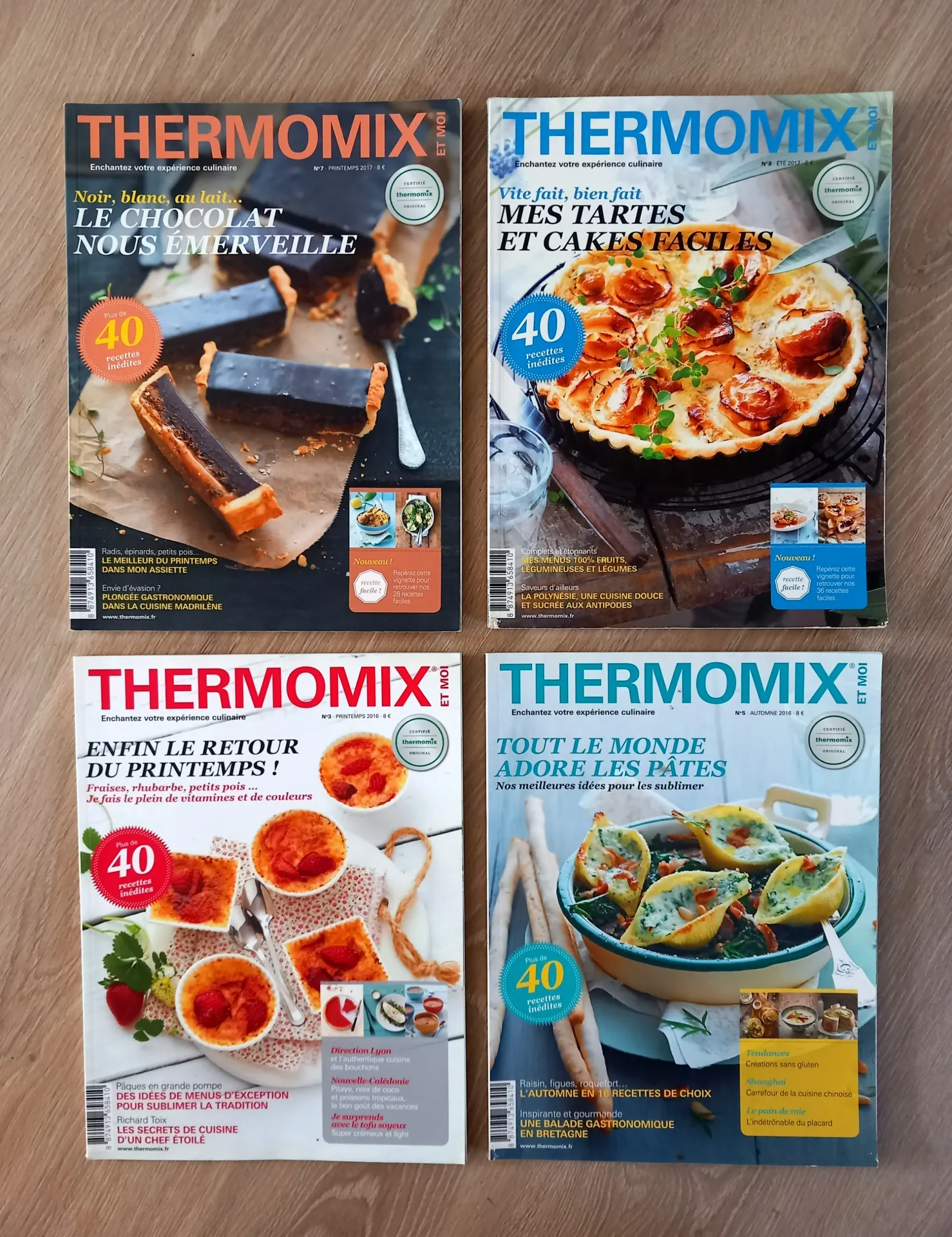 Lot : 4 Revues Thermomix - n° 3, 5, 7, 8 (2016-2017)