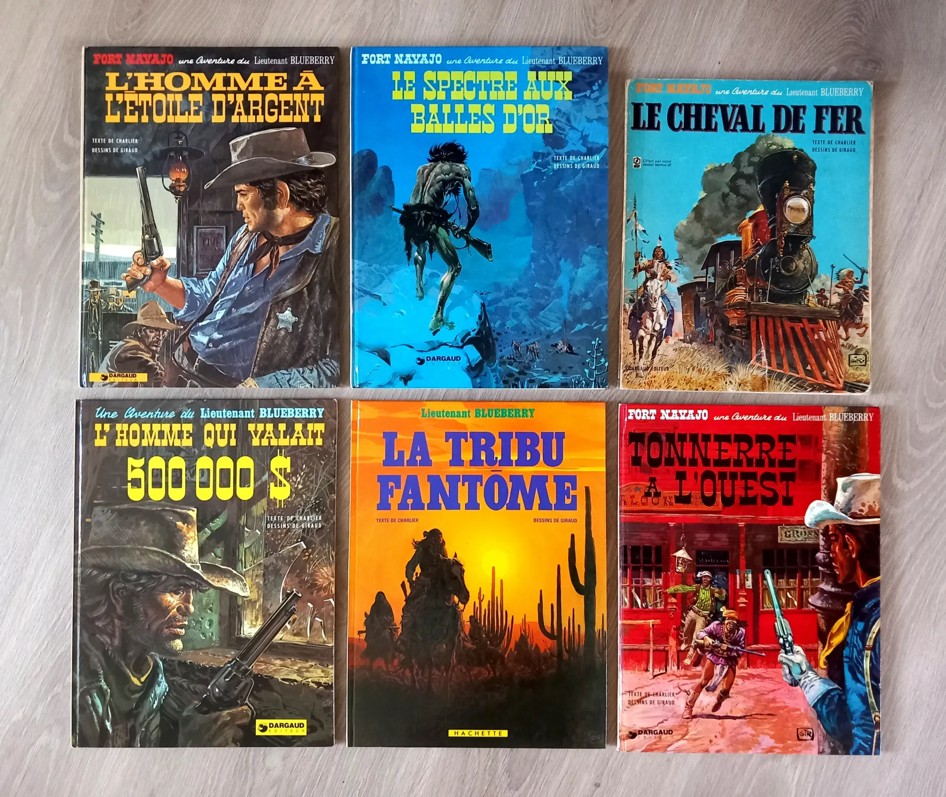 Lot : 6 BD - Les aventures du Lieutenant Blueberry (Charlier, Giraud)