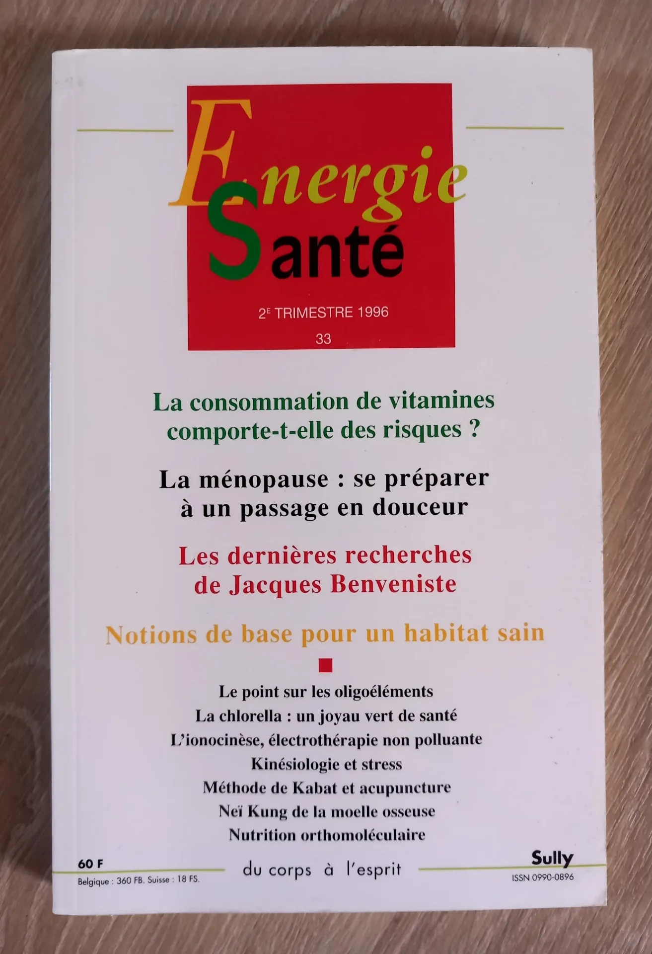 Energie Santé. N° 33 - 2e trimestre 96