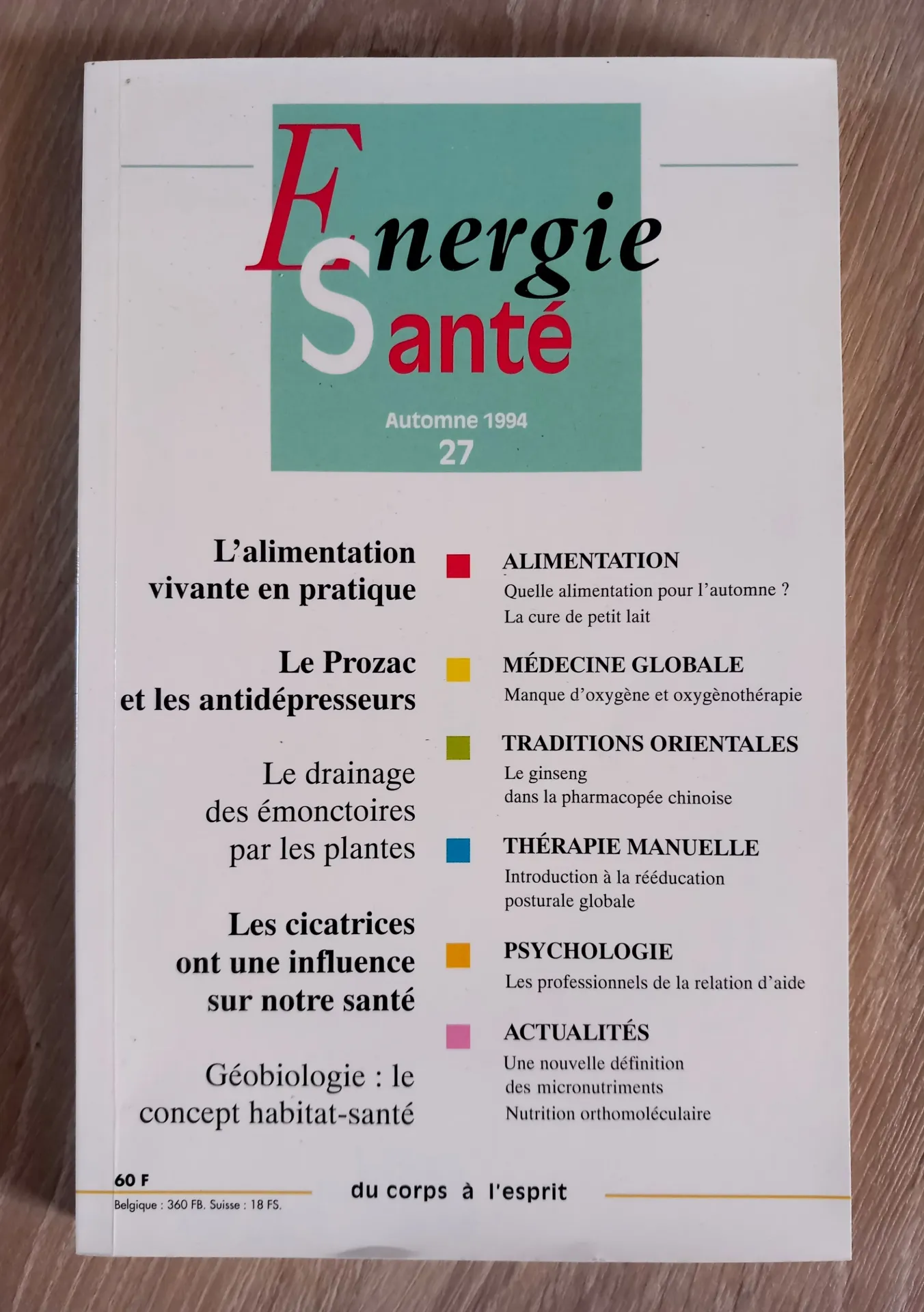 Energie Santé. N° 27 - Automne 94