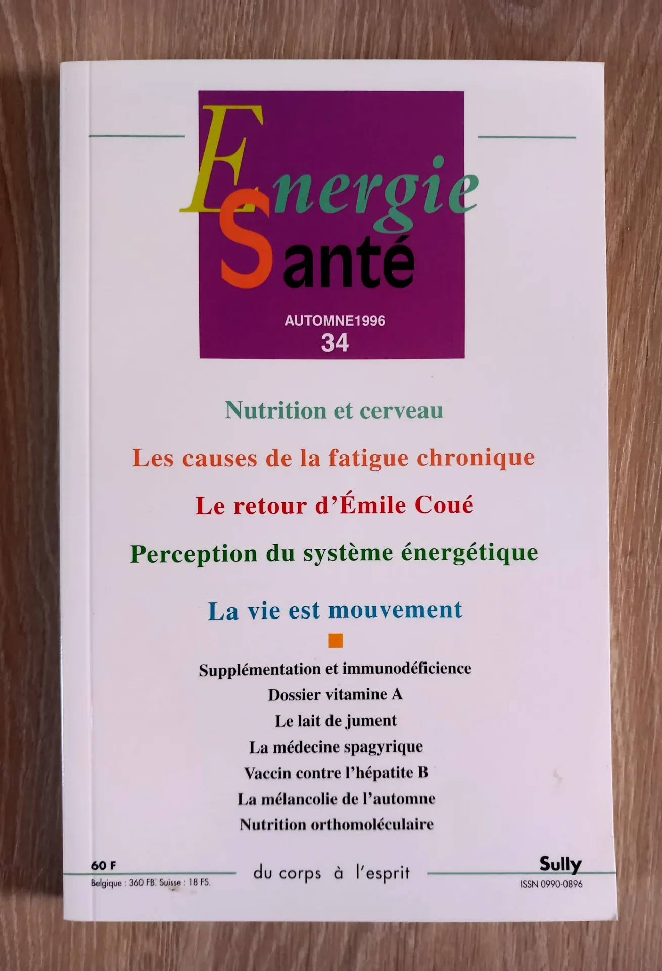 Energie Santé. N° 34 - Automne 96