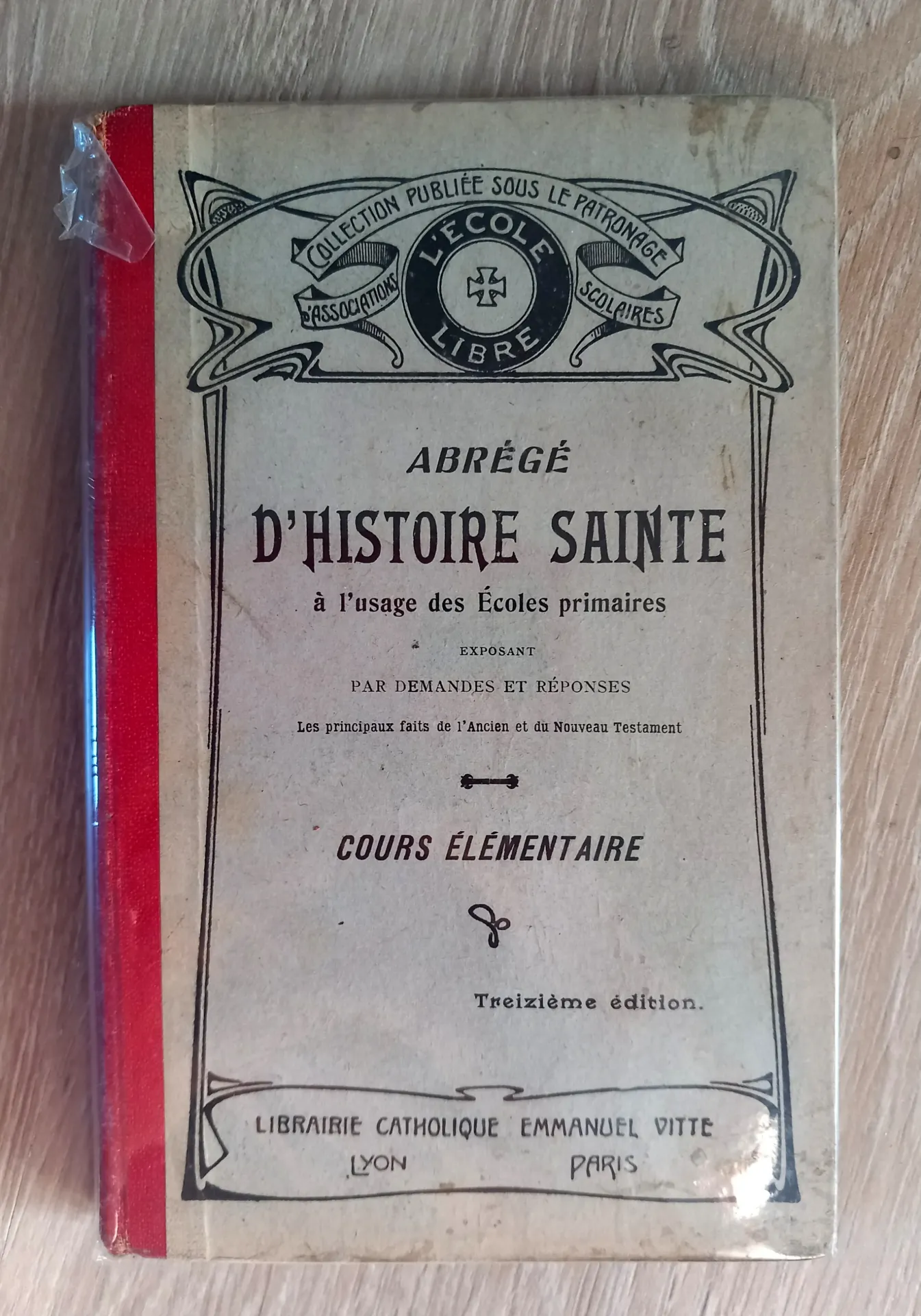 Abrégé d'Histoire Sainte à l'usage des Ecoles primaires - Cours élémentaire