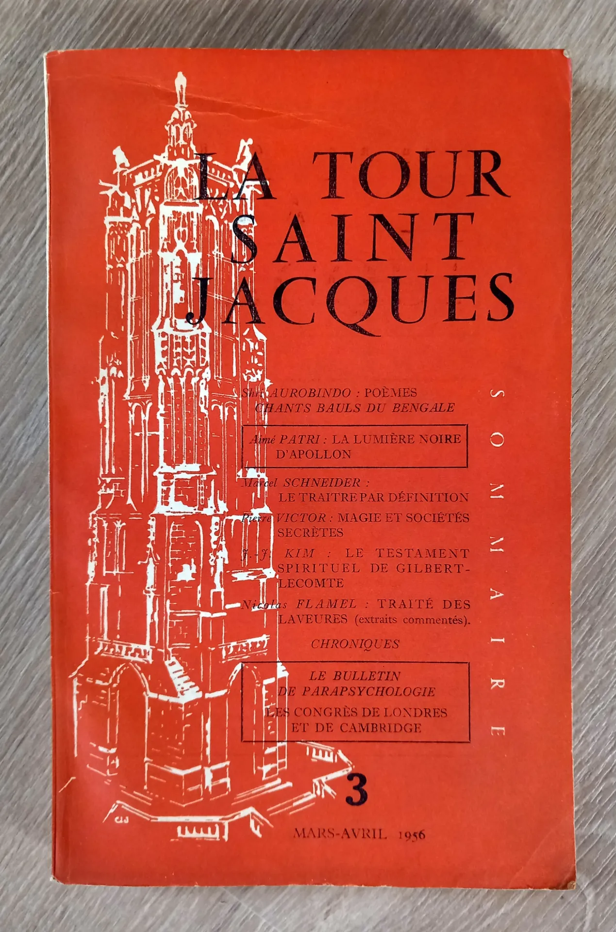 La Tour Saint Jacques, n°3 - Le bulletin de parapsychologie (Robert Amadou)