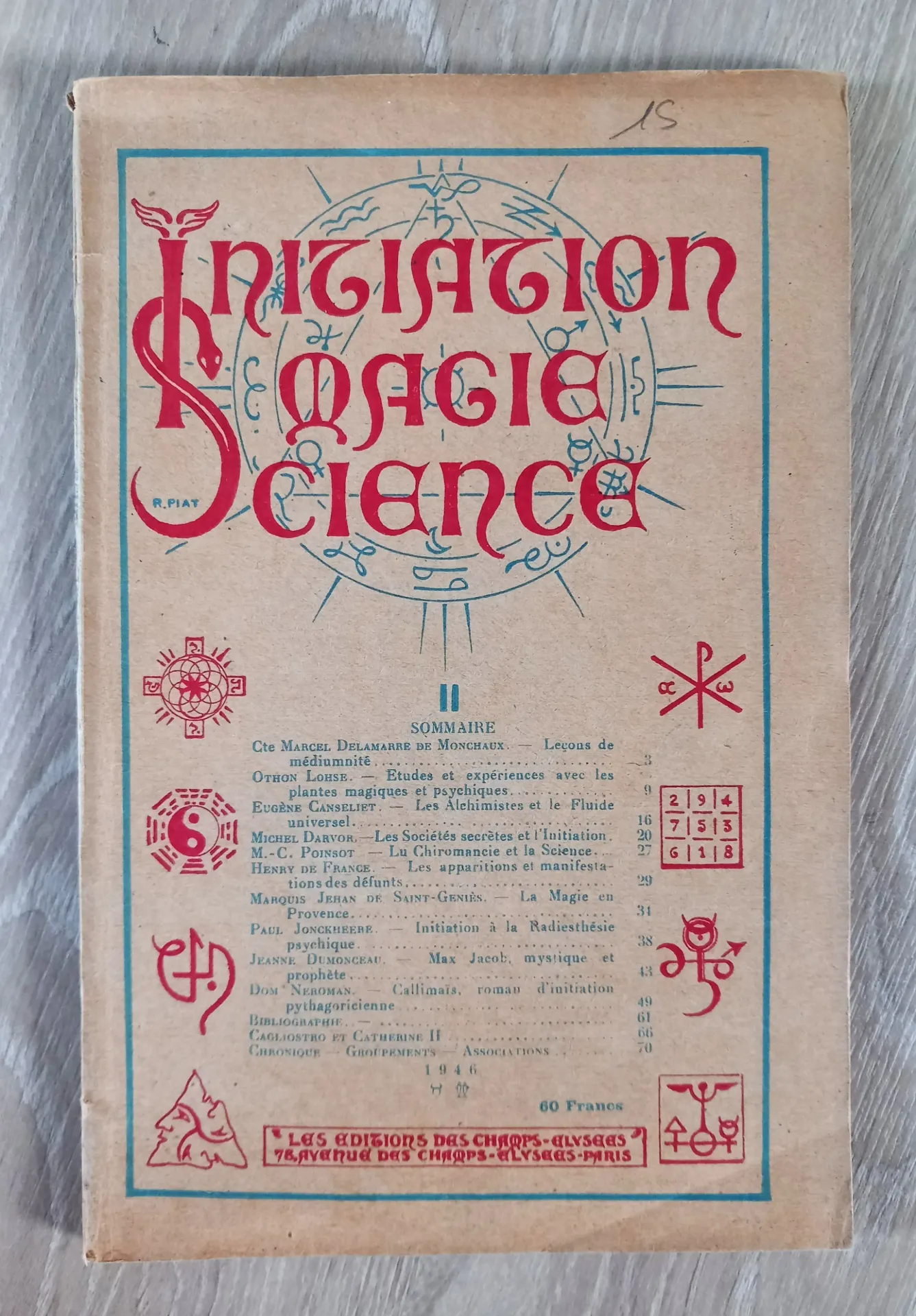 Initiation, Magie, Science - Revue n°2 - 1946