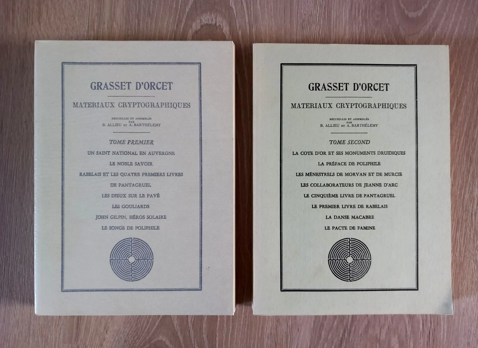 Matériaux cryptographiques. Tome 1 et 2 (Grasset d'Orcet)